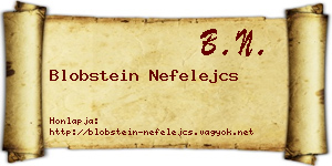 Blobstein Nefelejcs névjegykártya